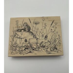 House Mouse Designs Finders Keepers! 224 Mice Boot Wood Rubber Stamp Rare‎ 1998
